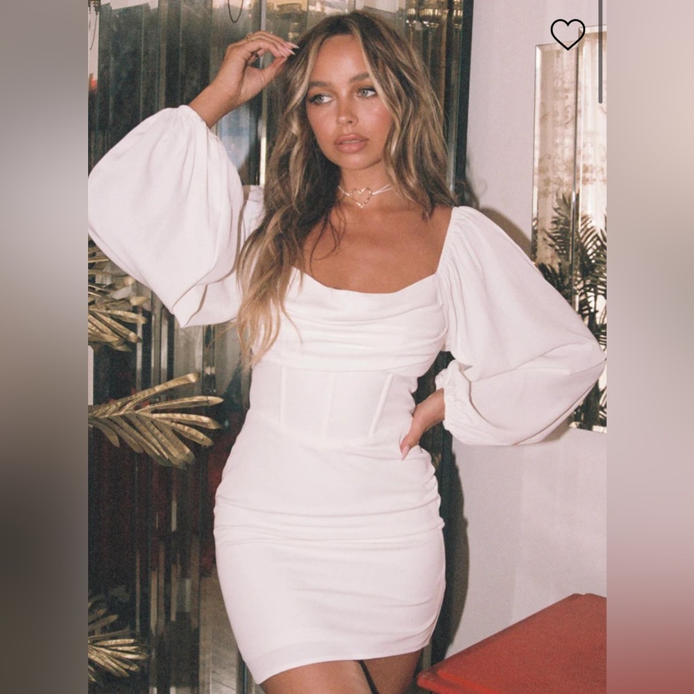 Princess Polly Lillie Long Sleeve Mini Dress